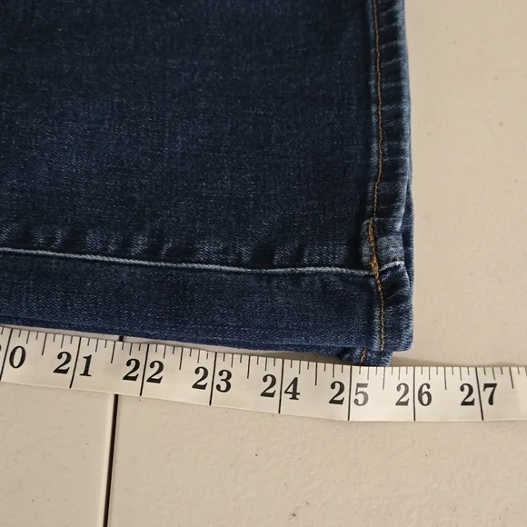 Madewell Curvy Kick Out High Rise Stretch Dark Wash Blue Jeans Size 25 - Picture 13 of 15